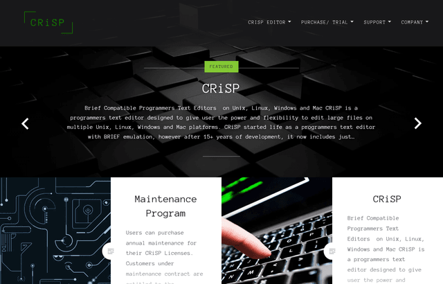 Crisp product homepage
