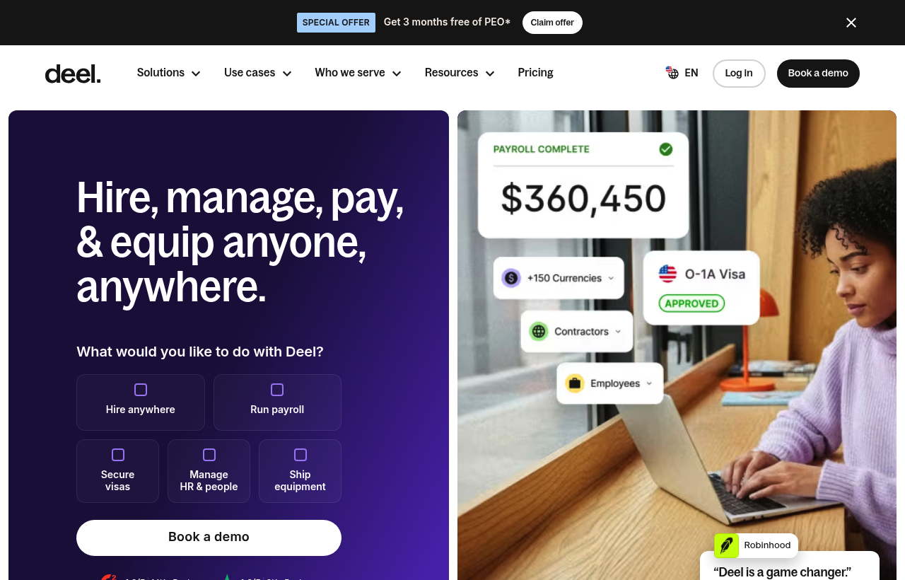 Deel homepage