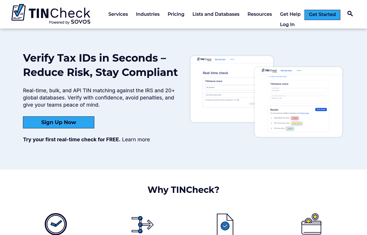 TinCheck homepage